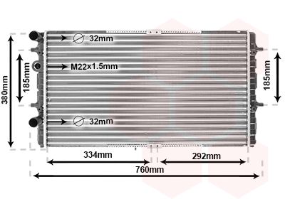 VAN WEZEL Radiaator,mootorijahutus 58002180